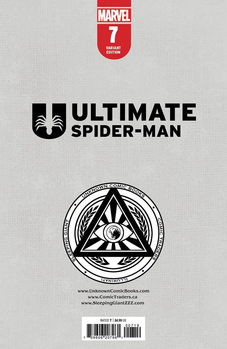 Ultimate Spider-Man #7 Unknown Comics Tyler Kirkham Virgin Exclusive Var (07/31/2024) by Unknown Comic Books