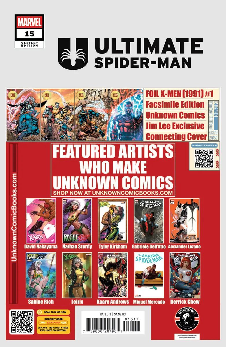 Ultimate Spider-man #15 Unknown Comic Mirka Andolfo Exclusive Virgin Var (03/26/2025) by Unknown Comic Books