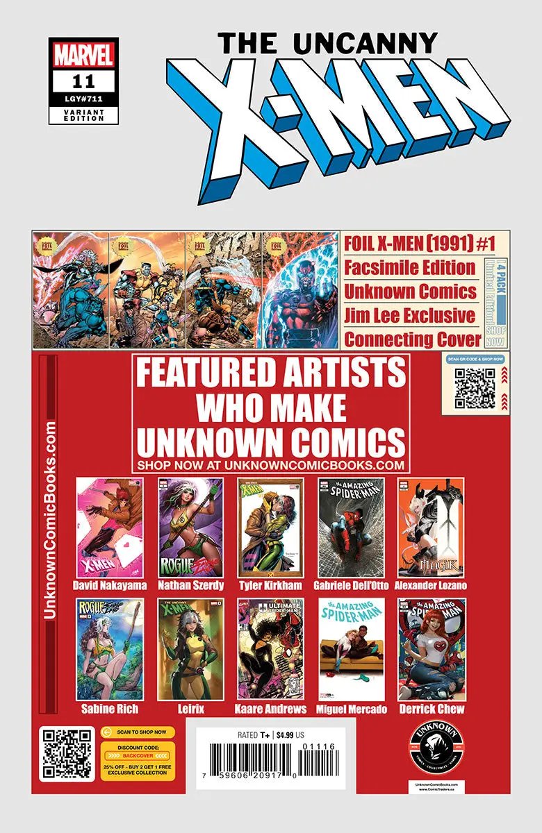 Uncanny X-Men #11 Unknown Comic Alexander Lozano Exclusive Var (03/05/2025) by Unknown Comic Books