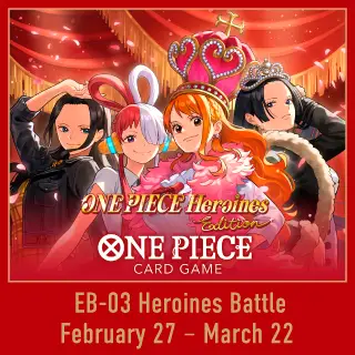 One Piece TCG Heroines Battle Heroines Leader Limited card featuring detailed artwork of a female character with vibrant colors.