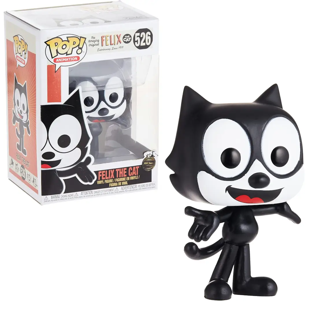 Felix the Cat POP! Animation figure by THE MIGHTY HOBBY SHOP, featuring a stylized cartoon cat with black and white colors.