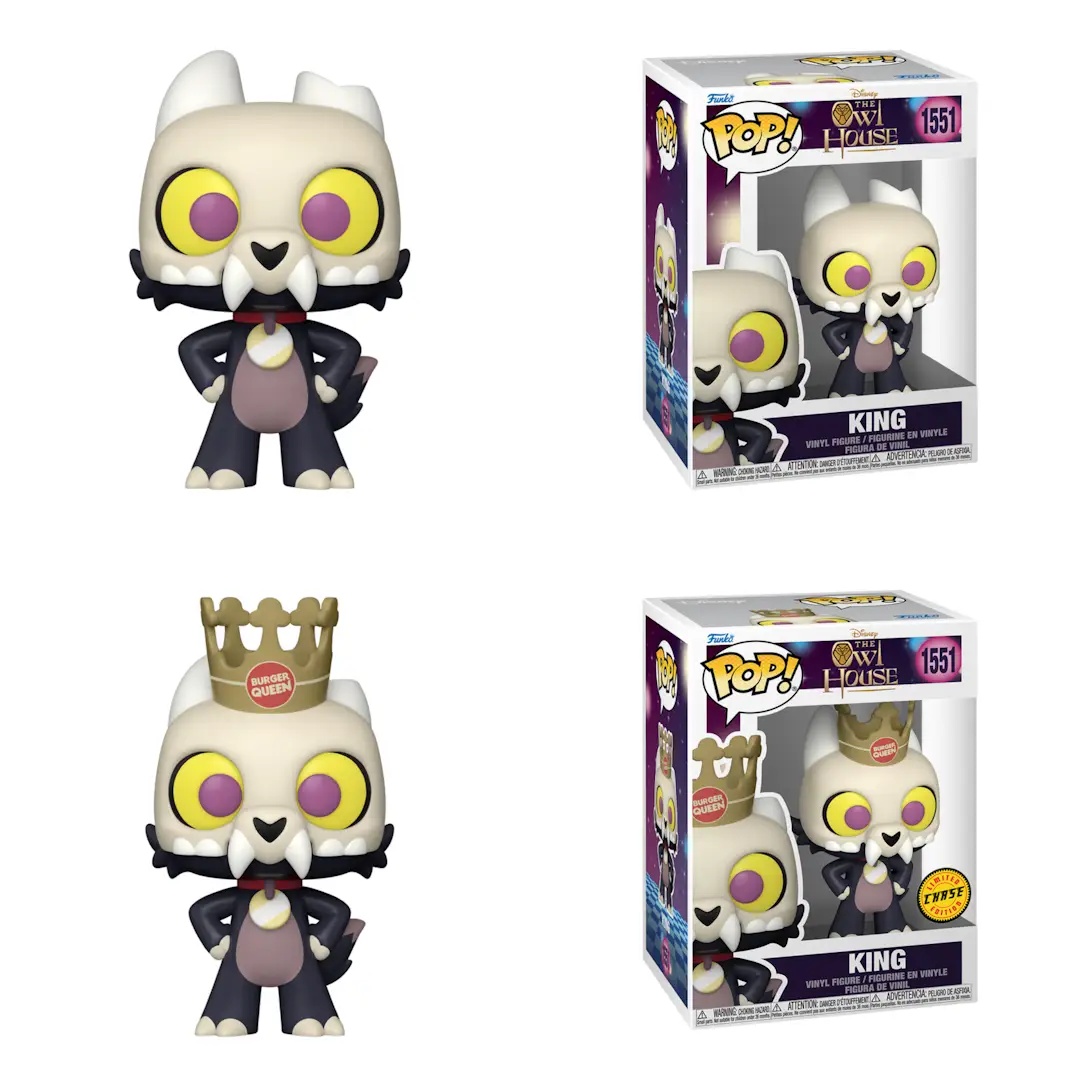 Pre-order POP! Disney The Owl House King Chase Bundle collectible figure by THE MIGHTY HOBBY SHOP, showing King in detailed design.