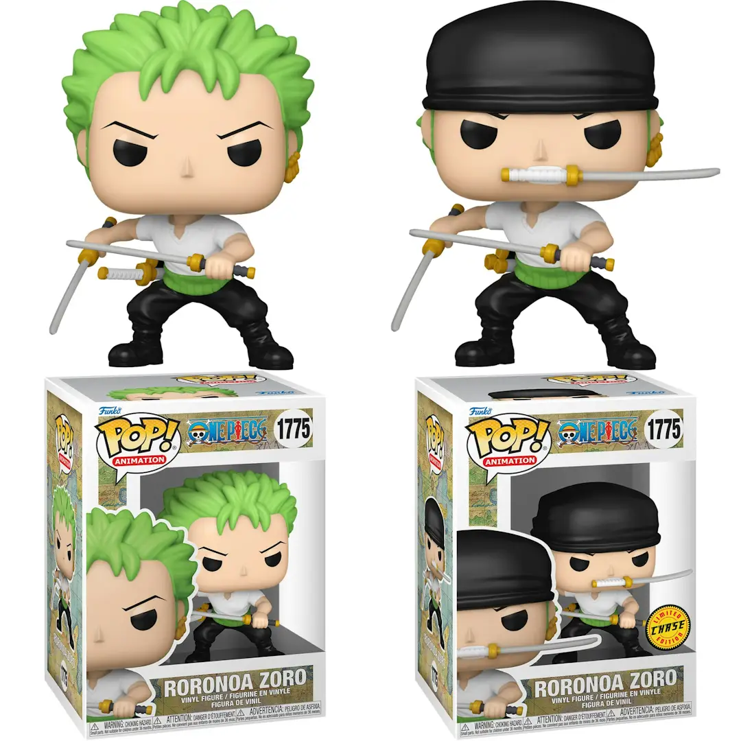 Pre-order Zoro Chase Bundle from POP! Animation One Piece series, featuring detailed figure with vibrant character design.