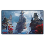 Magic: The Gathering Tarkir Dragonstorm play mat featuring vibrant fantasy artwork, designed for collectible card game enthusiasts.