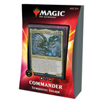 Magic: The Gathering Symbiotic Swarm Ikoria Commander Deck featuring 100 cards including 4 foil legendary creatures and detailed artwork.