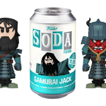 Vinyl SODA Samurai Jack - Armored Jack collectible figure from THE MIGHTY HOBBY SHOP, featuring detailed armored design and vibrant colors.