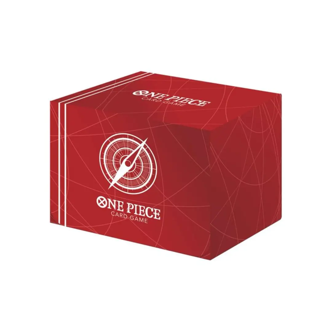 Card games deck box from the One Piece Trading Card Game, featuring colorful artwork and secure lid for storing trading cards.