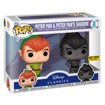 Funko Disney Peter Pan and Shadow vinyl figures from THE MIGHTY HOBBY SHOP, collectible Pop! set featuring Peter Pan and his shadow.