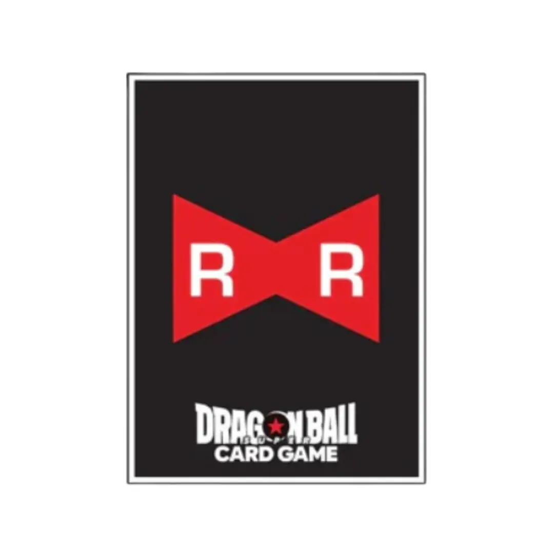 Red Ribbon Army Dragon Ball Super TCG card sleeves featuring vivid red army emblem design for protective card storage.