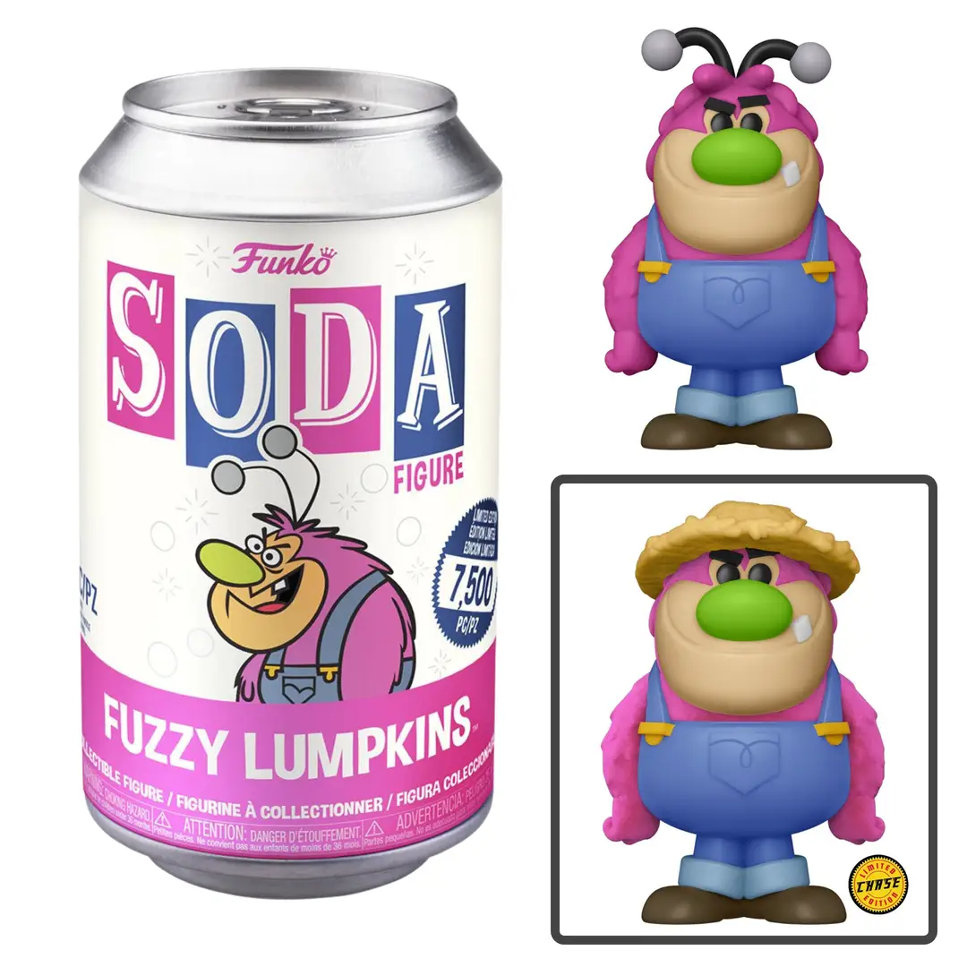 Vinyl SODA Powerpuff Girls Fuzzy Lumpkins figure from THE MIGHTY HOBBY SHOP, featuring colorful cartoon character design.
