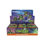 Magic the Gathering Teenage Mutant Ninja Turtles Play Booster pack with colorful card illustrations and TMNT-themed artwork.