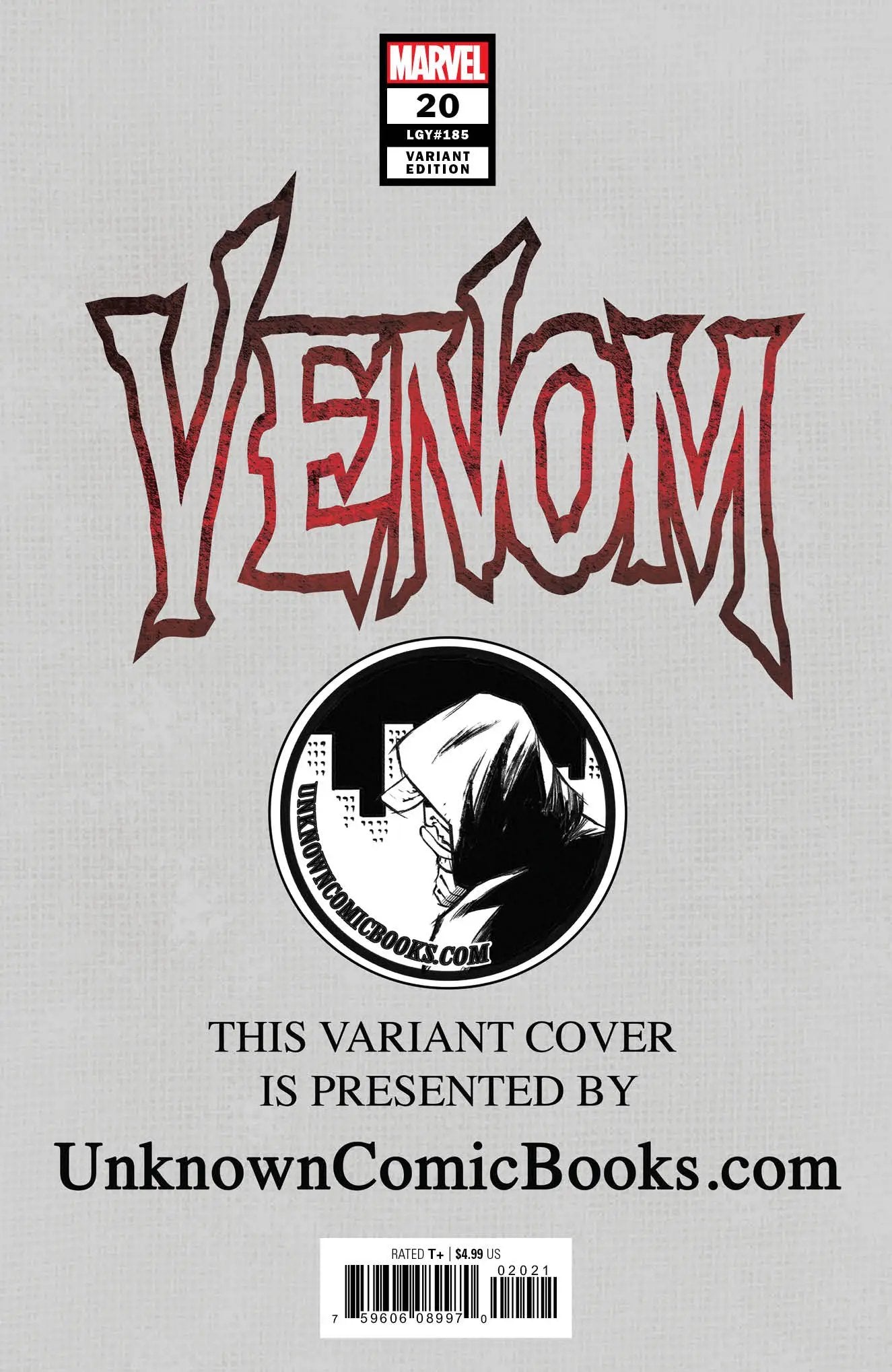 Venom #20 Unknown Comics Tony Daniels Exclusive Var Ac (11/27/2019) by Unknown Comic Books