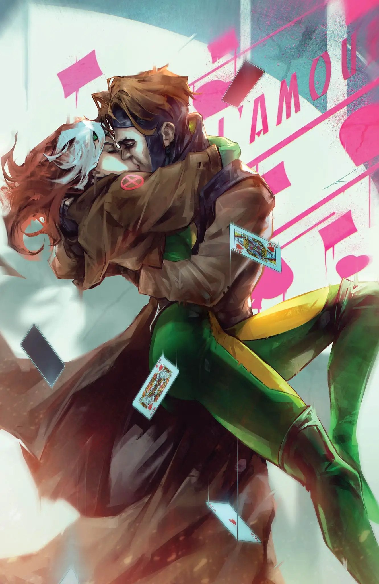 Rogue & Gambit #3 Unknown Comics Ivan Tao Exclusive Virgin Graffiti Wall Var (05/10/2023) by Unknown Comic Books