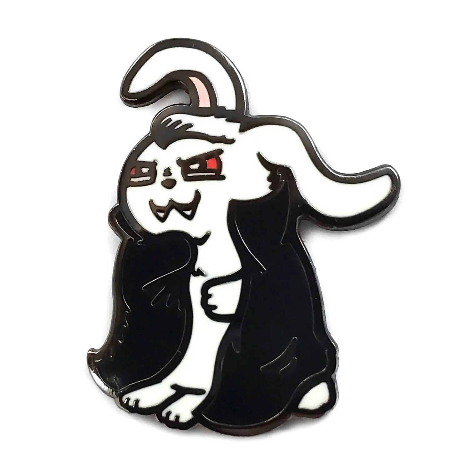 Kolorspun Vampire Bunny Pin featuring a playful vampire bunny design on a decorative pin.