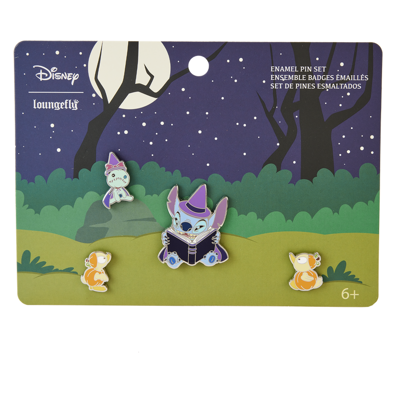 Stitch Spooky Stories Halloween 4pc Pin Set by THE MIGHTY HOBBY SHOP