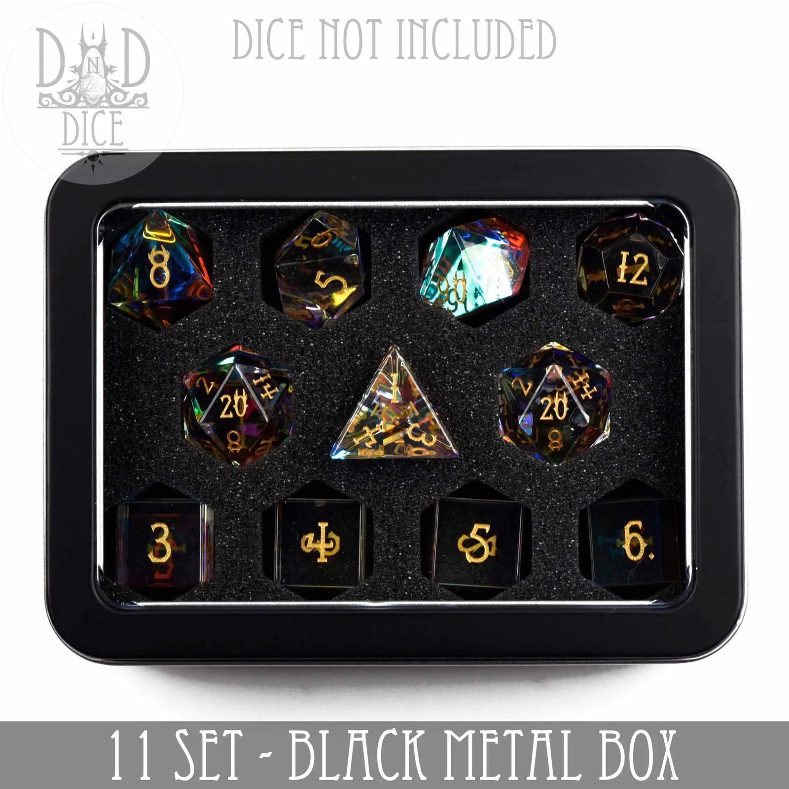 Metal Gift Box - 11 Dice Set by DNDDICE.COM