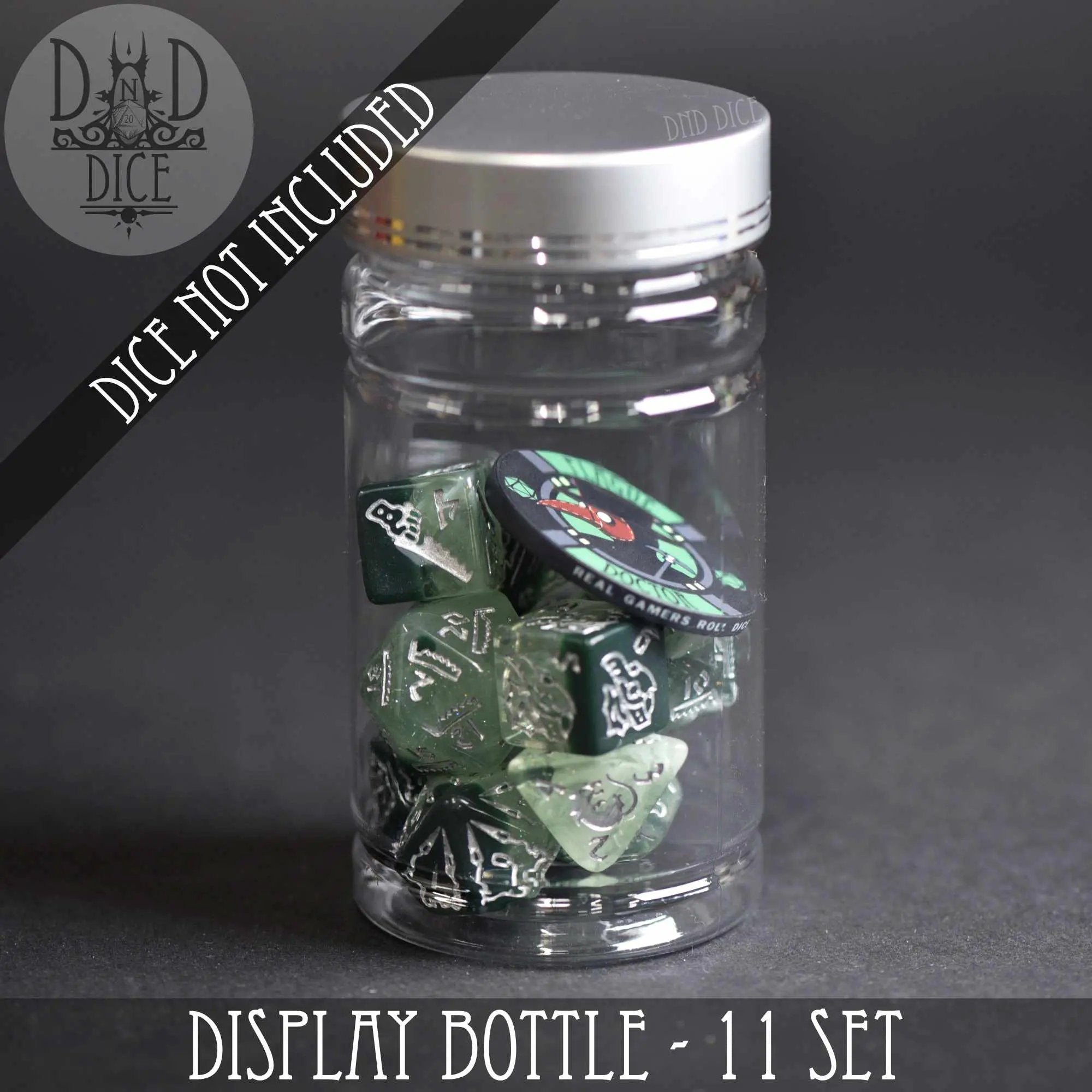 Display Bottle - 7 & 11 Dice Sets by DNDDICE.COM