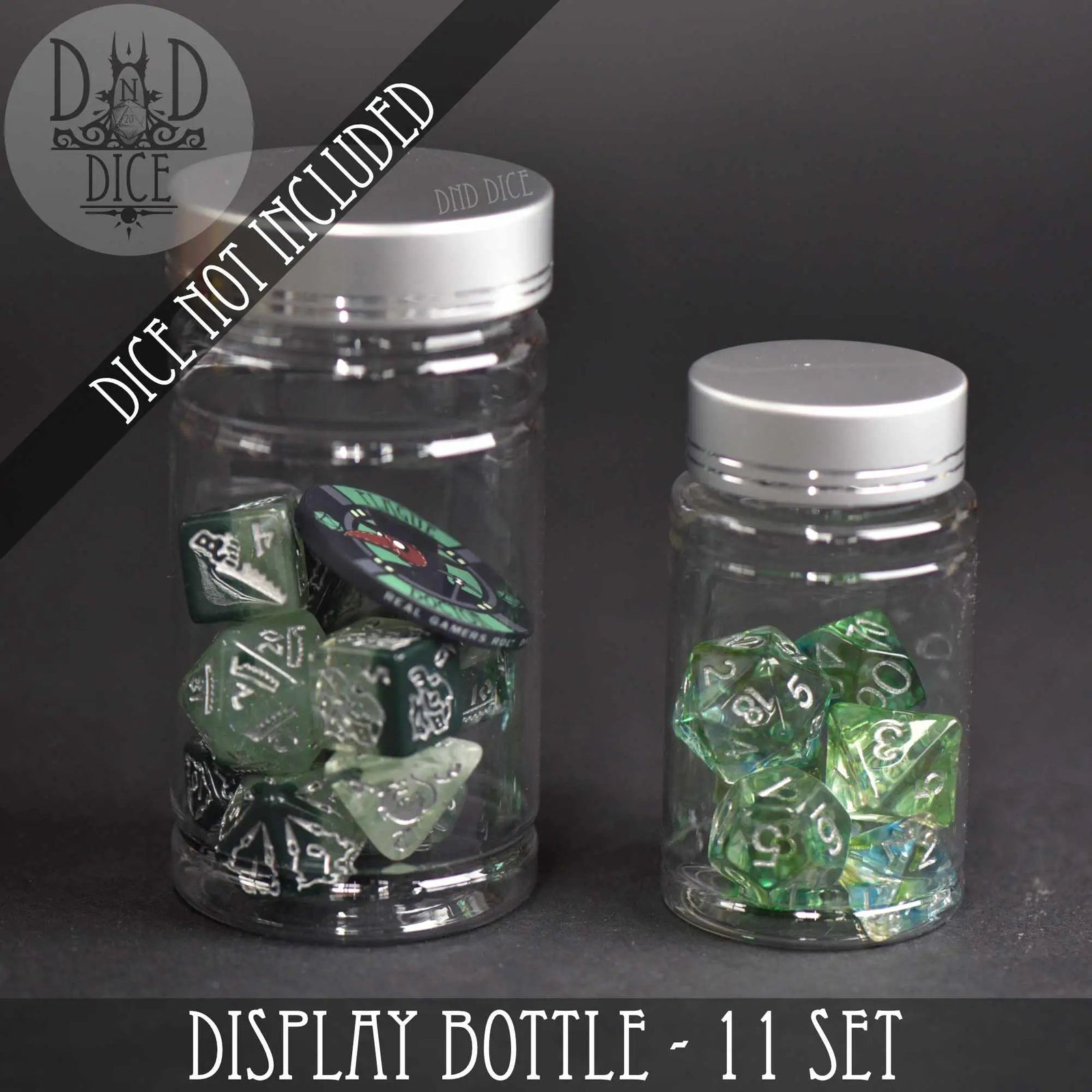 Display Bottle - 7 & 11 Dice Sets by DNDDICE.COM