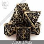 20,000 Leagues Metal Dice Set (Gift Box) by DNDDICE.COM