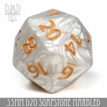55mm D20 - Soapstone by DNDDICE.COM