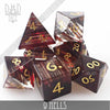 9 Hells Glass Dice Set (Gift Box) by DNDDICE.COM