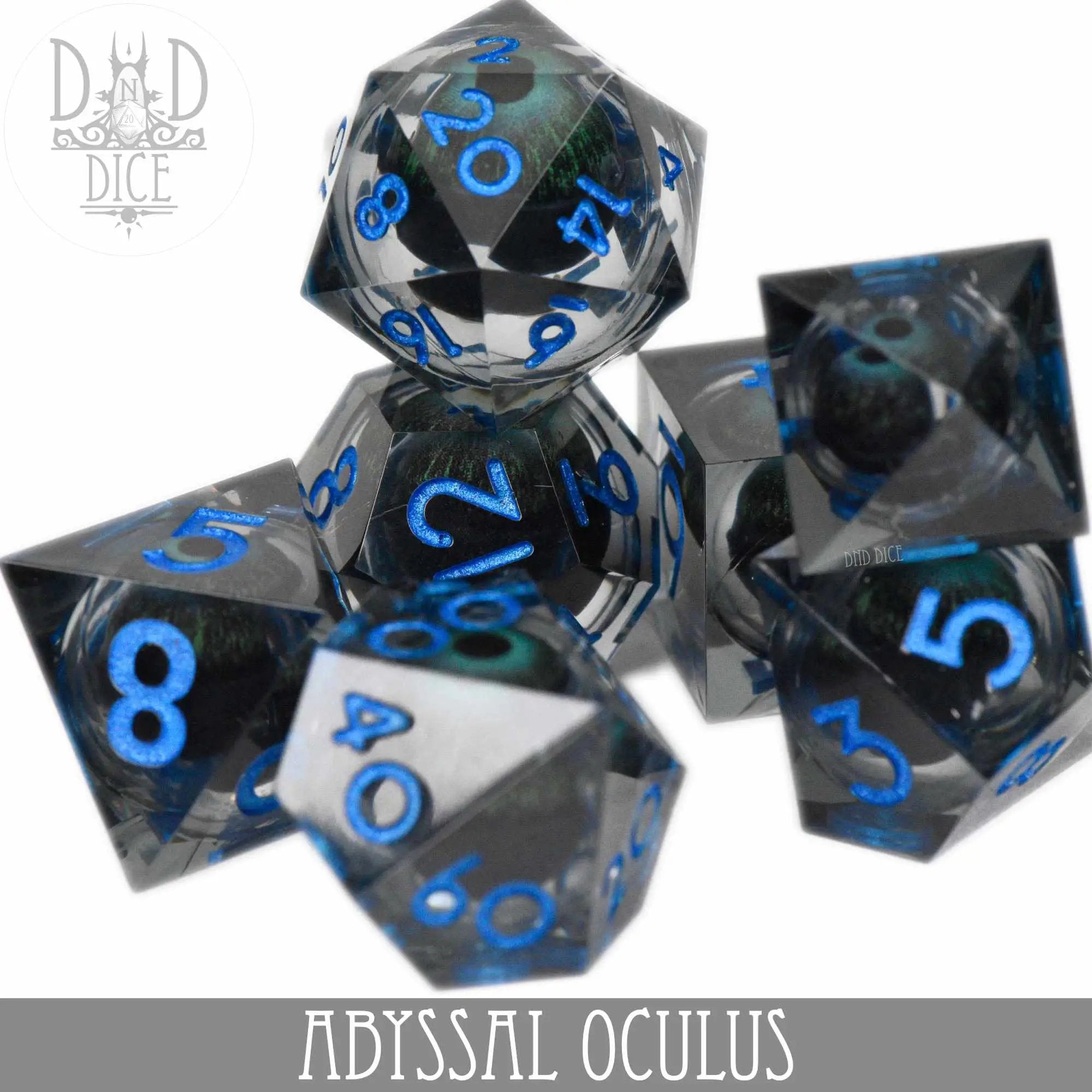 Abyssal Oculus Liquid Core Dice Set by DNDDICE.COM