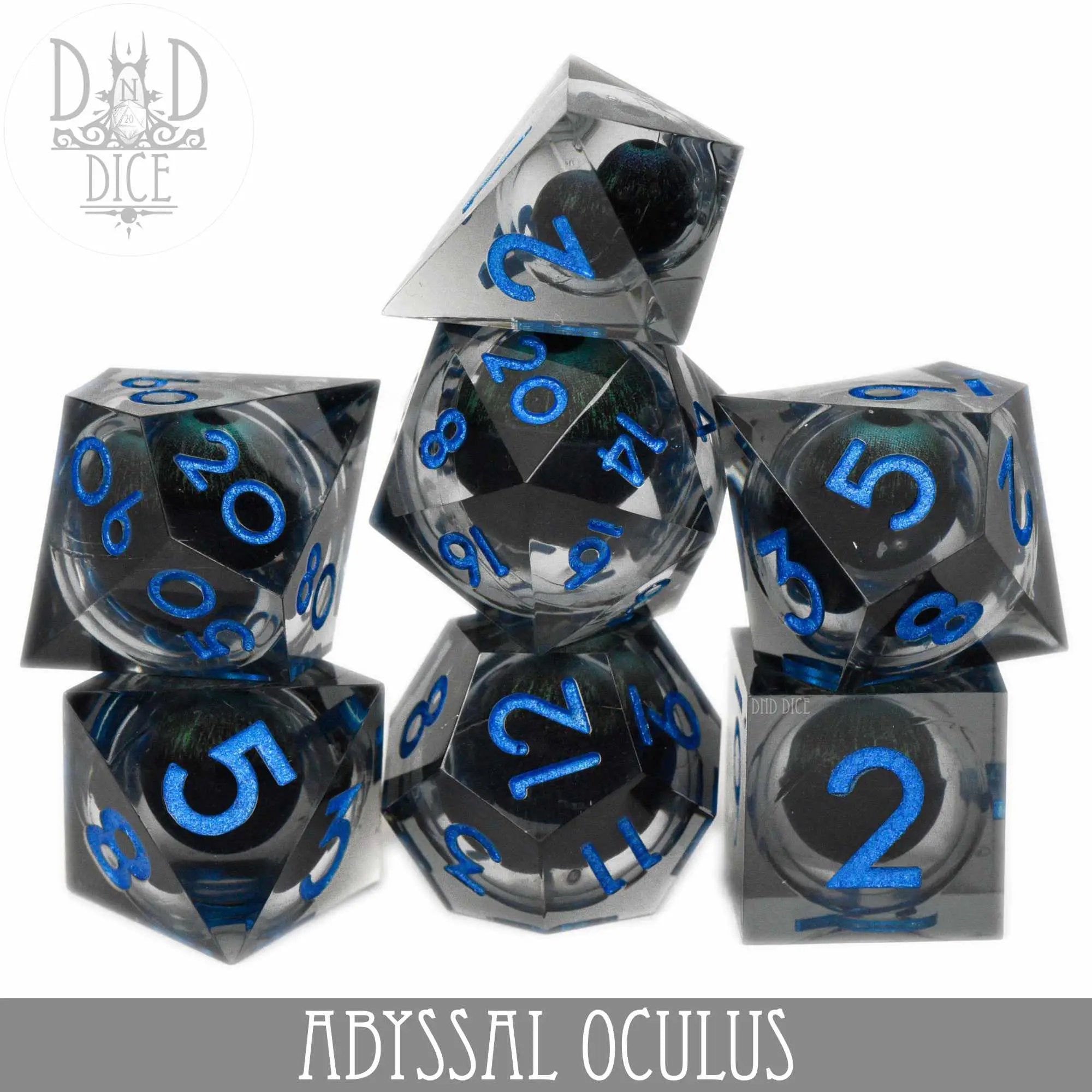 Abyssal Oculus Liquid Core Dice Set by DNDDICE.COM