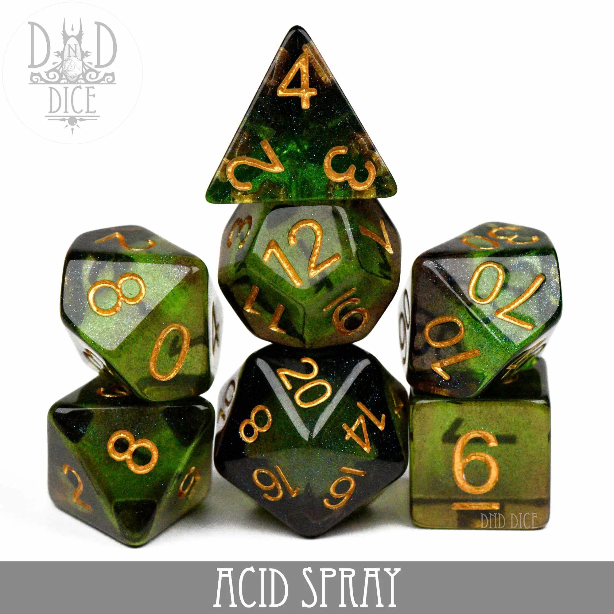 Acid Spray Dice Set by DNDDICE.COM