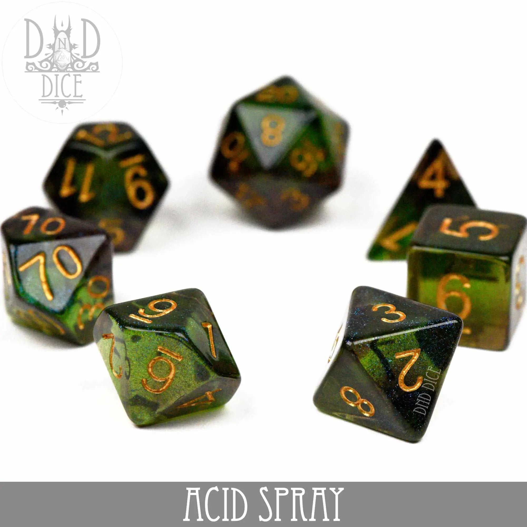 Acid Spray Dice Set by DNDDICE.COM