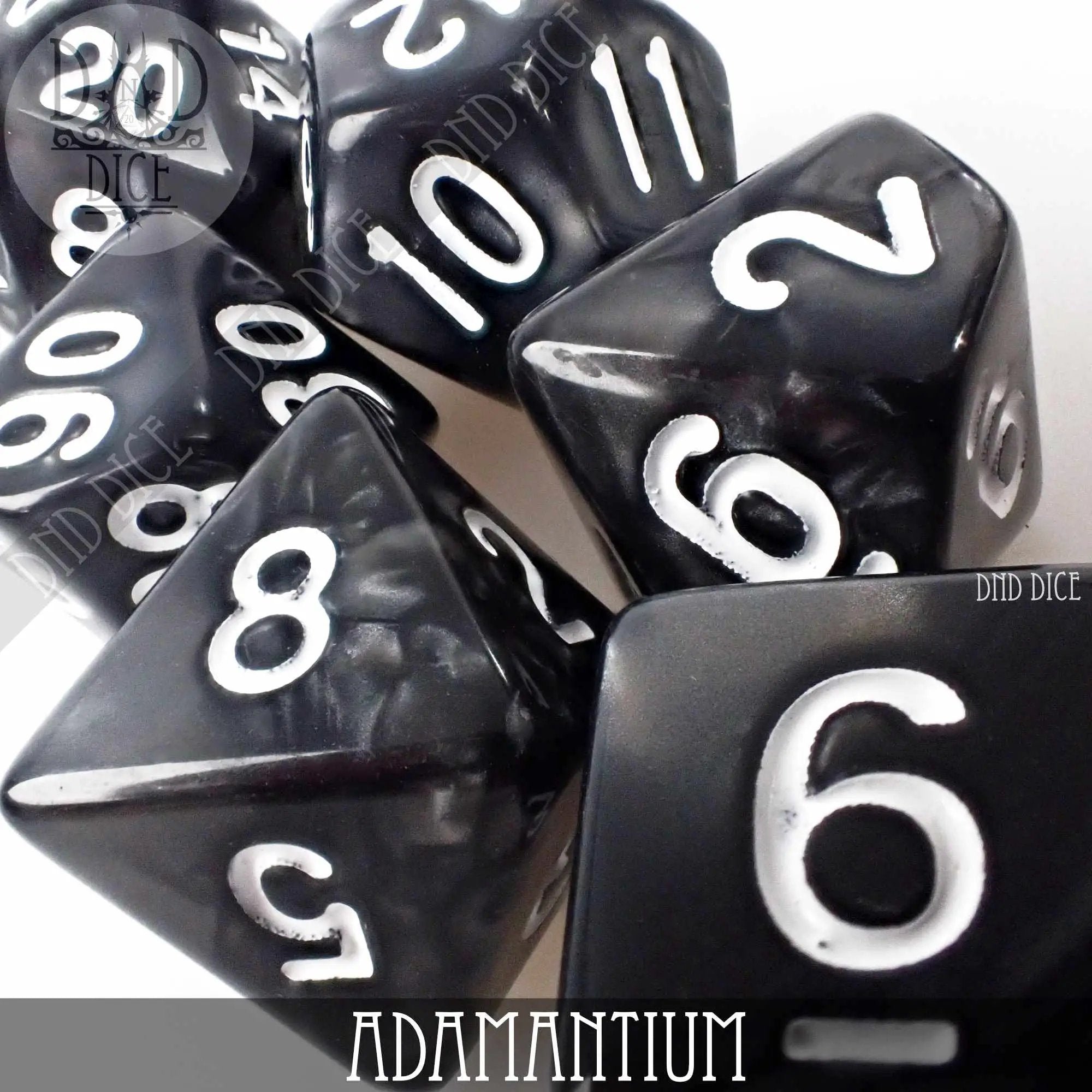 Adamantium 7 or 11 Dice Set by DNDDICE.COM
