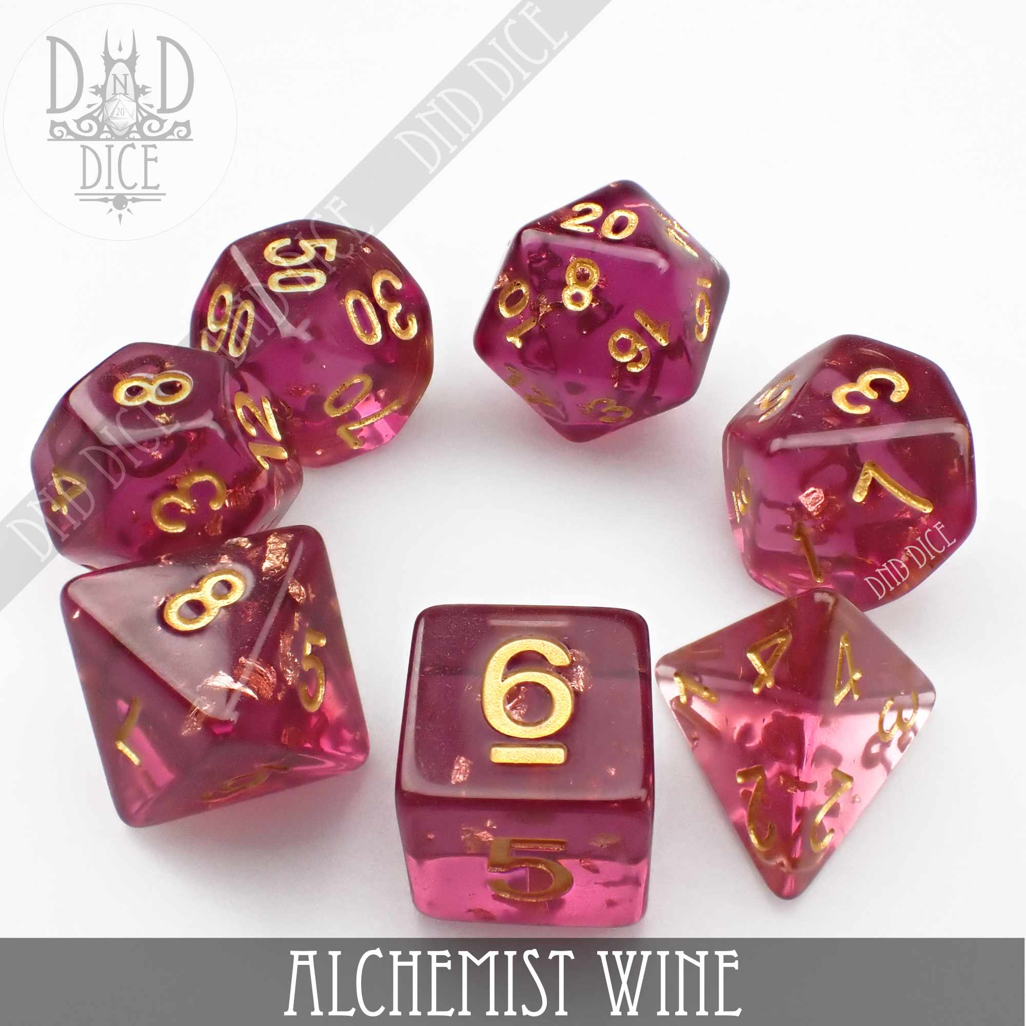 Alchemist Wine Dice Set by DNDDICE.COM
