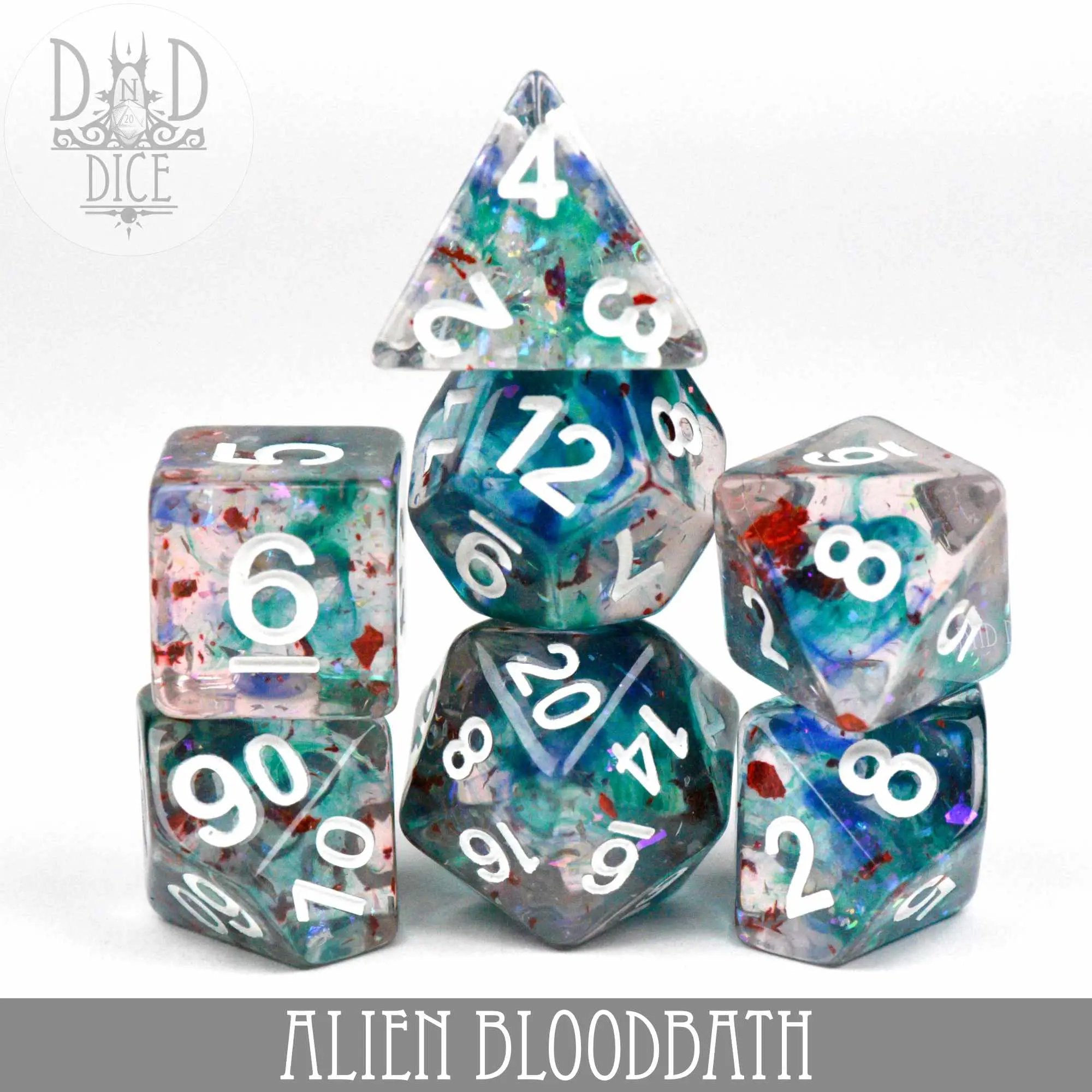 Alien Bloodbath Dice Set by DNDDICE.COM