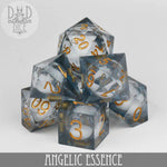 Angelic Essence Liquid Core Dice Set by DNDDICE.COM