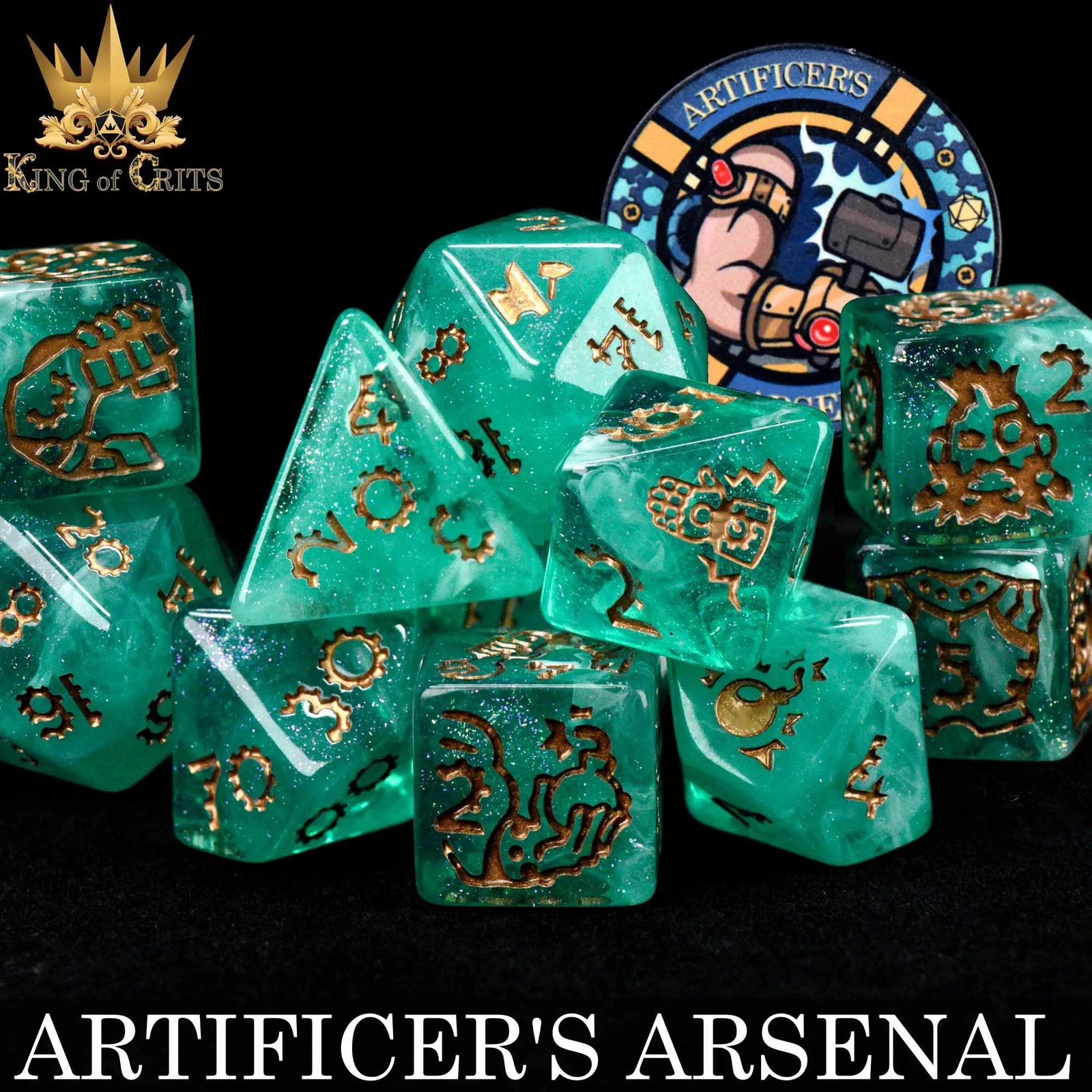 Artificer's Arsenal 11 Dice Set by DNDDICE.COM