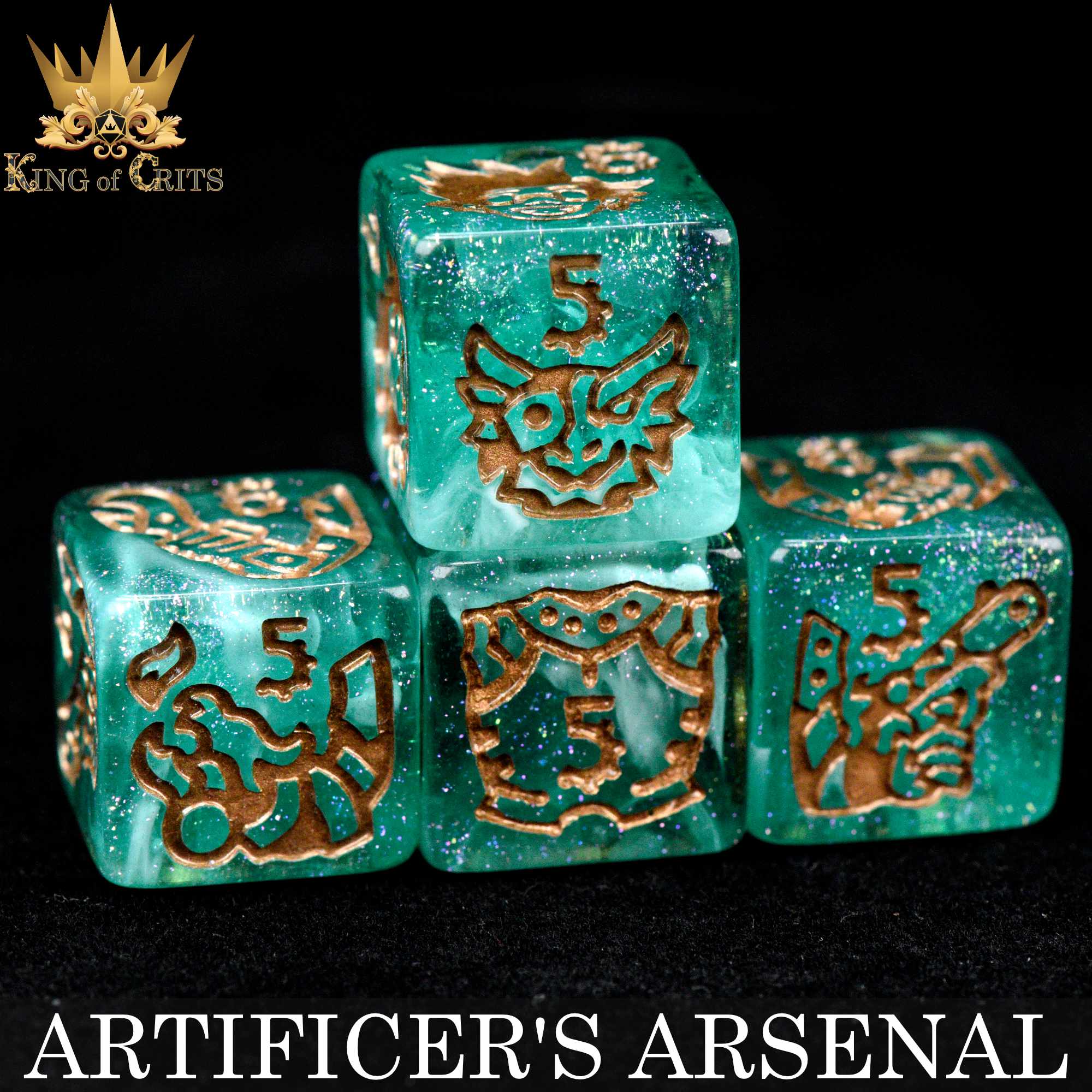 Artificer's Arsenal 11 Dice Set by DNDDICE.COM