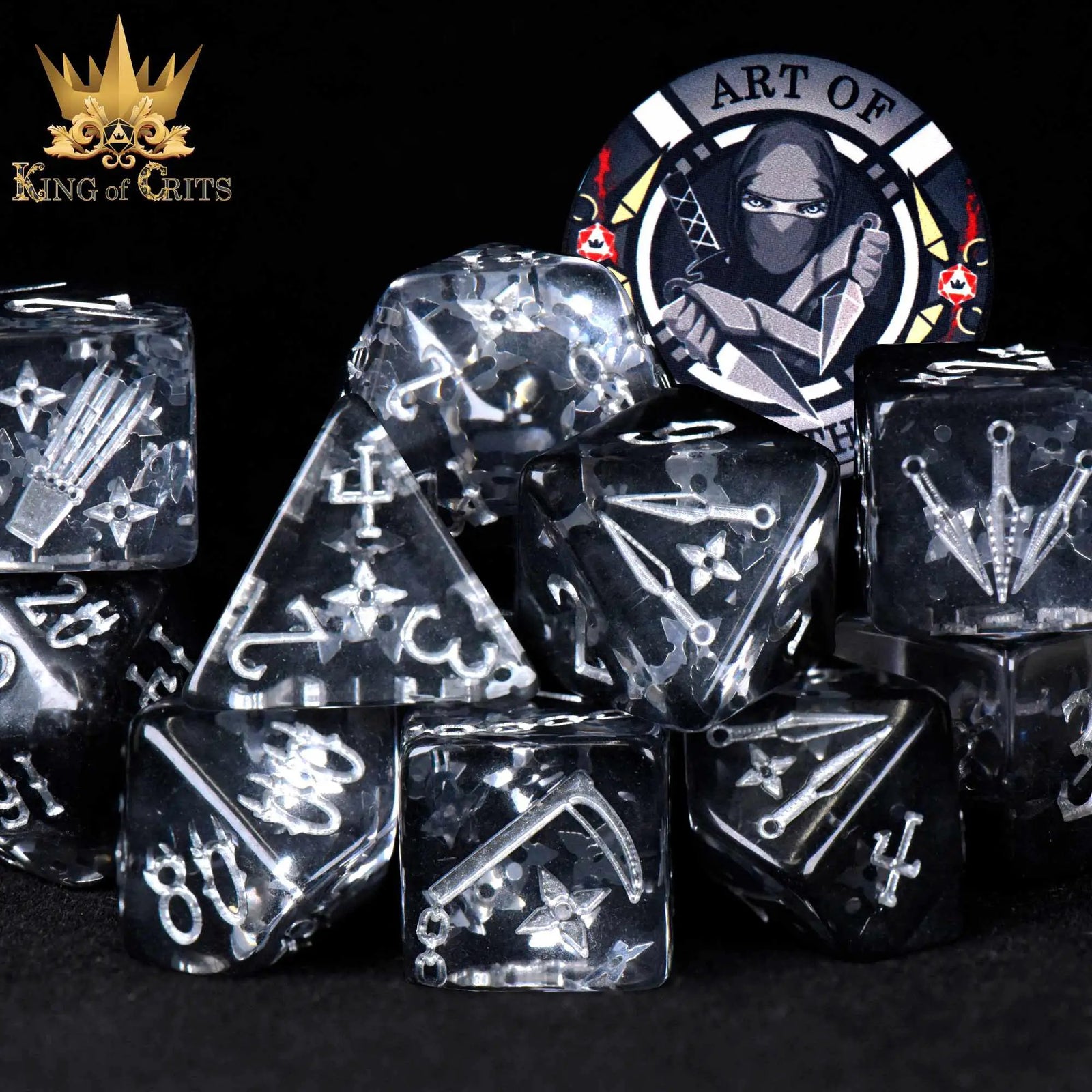 Art of Stealth 11 Dice Set by DNDDICE.COM