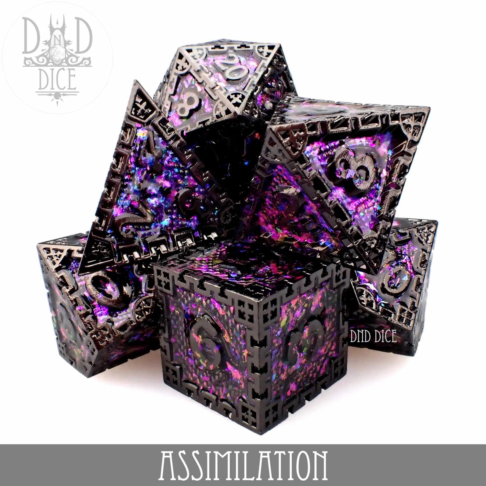 Assimilation Metal Dice Set by DNDDICE.COM