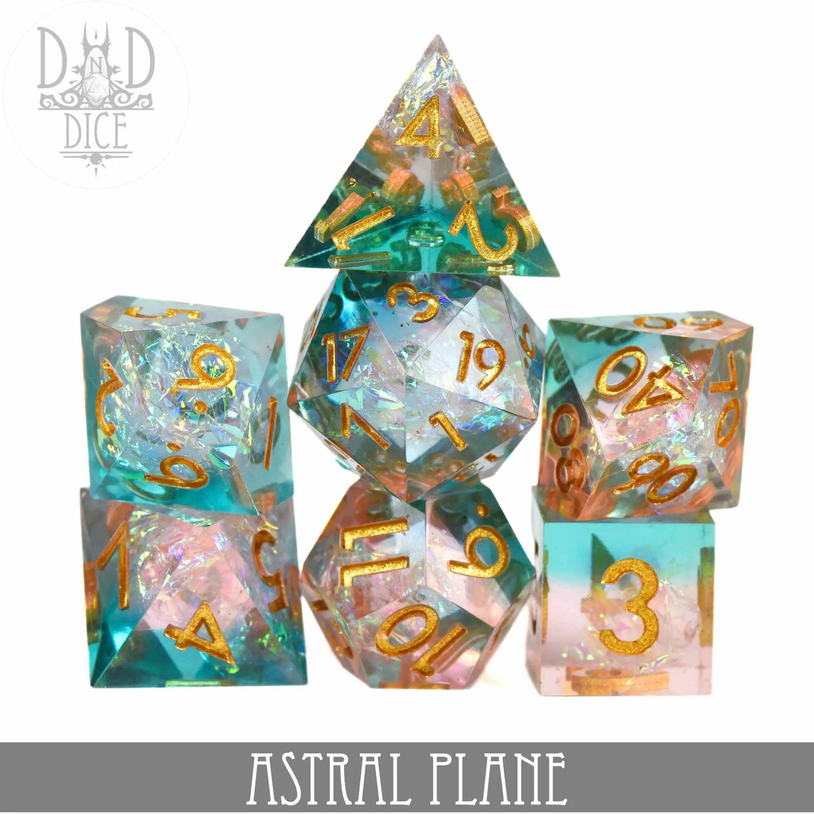 Astral Plane Handmade Dice Set by DNDDICE.COM