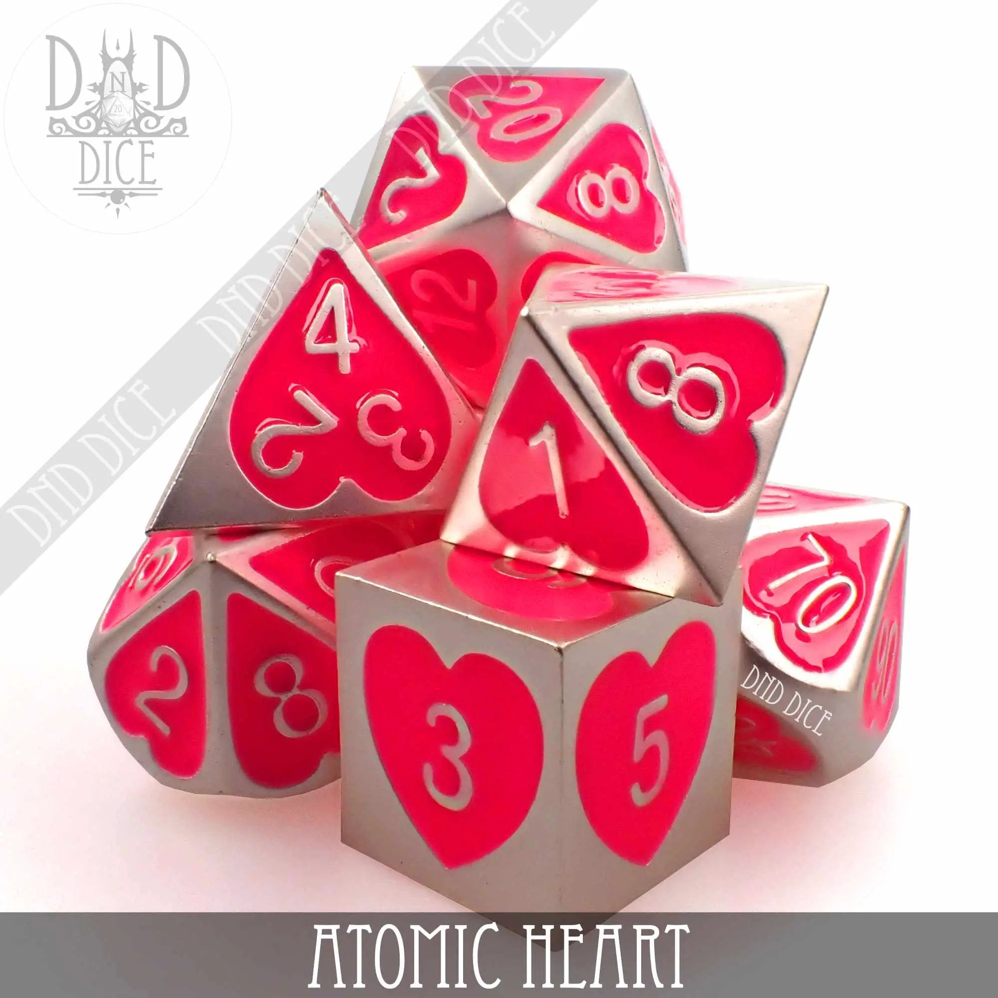 Atomic Heart Metal Dice Set by DNDDICE.COM