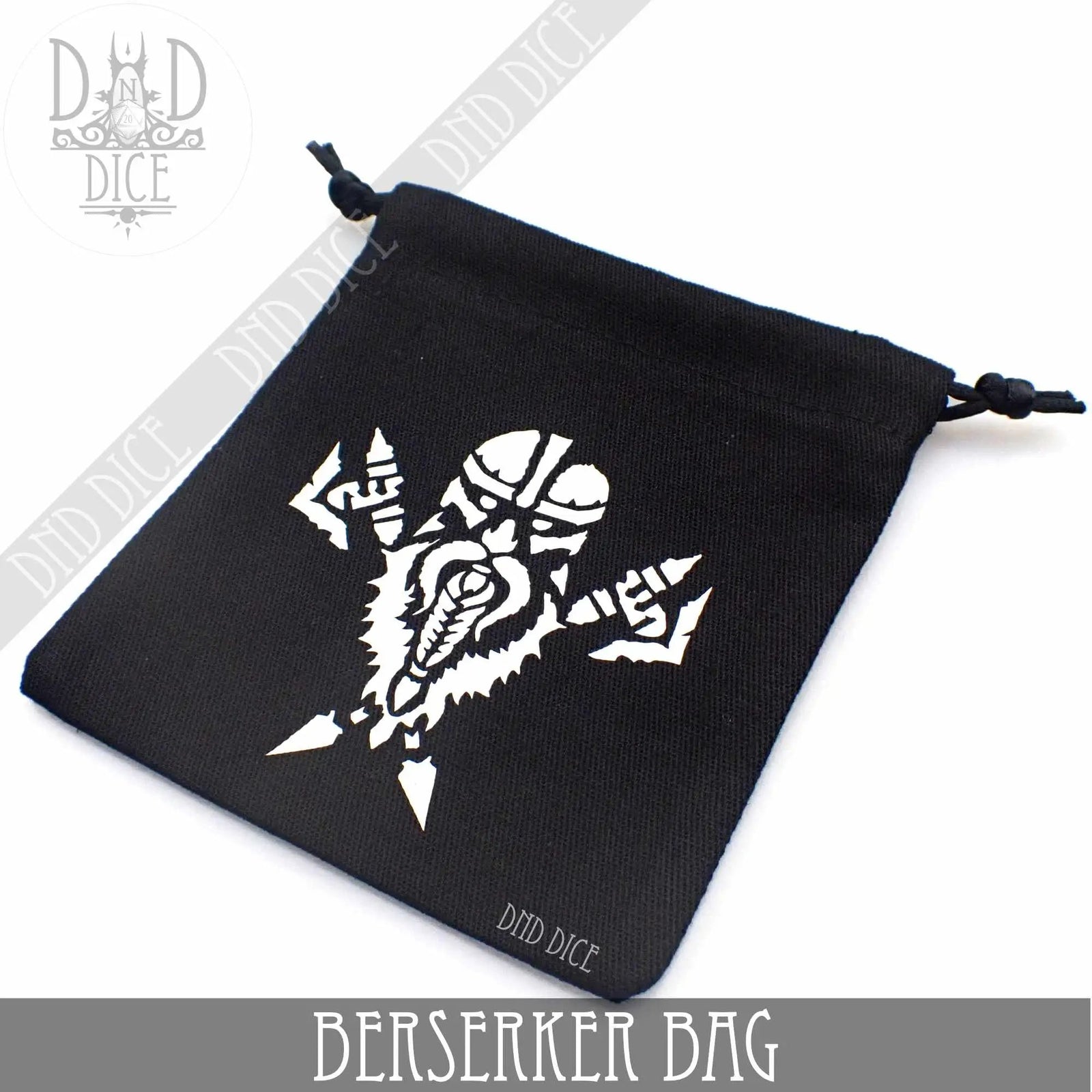 Dwarven Black & White Dice Bag by DNDDICE.COM