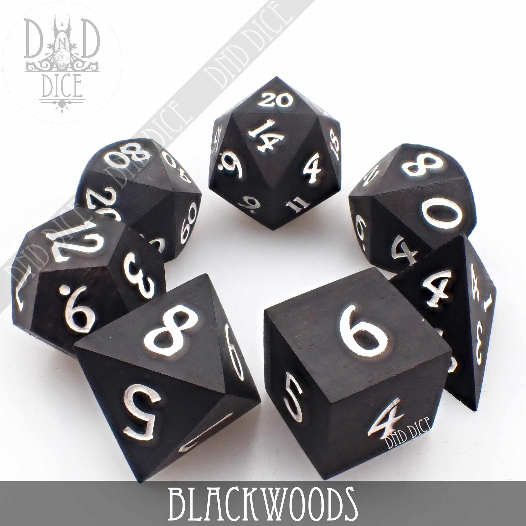 Blackwoods Wood Dice Set (Gift Box) by DNDDICE.COM