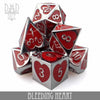 Bleeding Heart Metal Dice Set by DNDDICE.COM