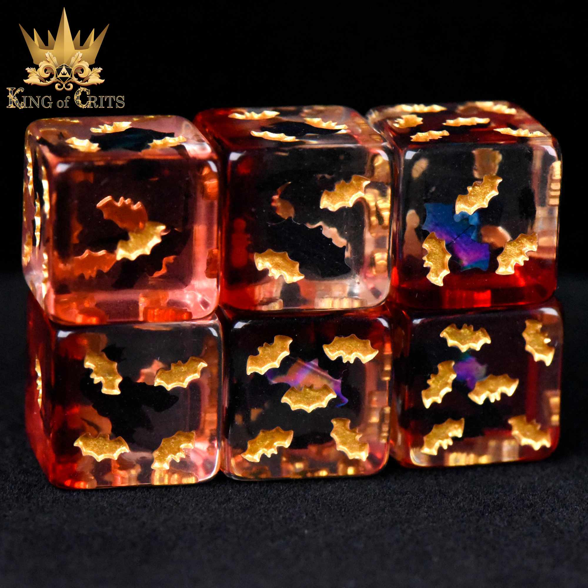 Blood Bats & Beyond 11 Dice Set by DNDDICE.COM