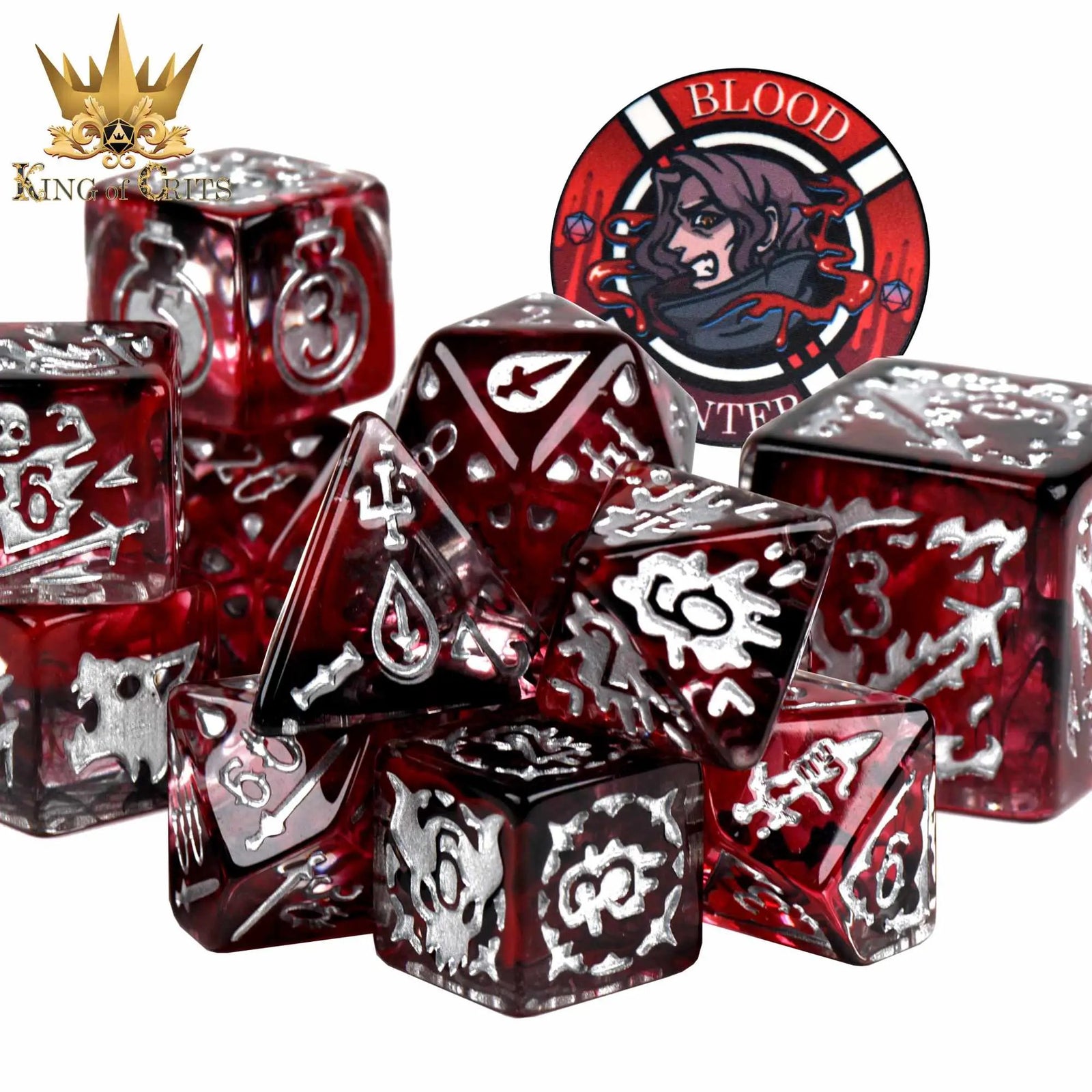 Blood Hunter 12 Dice Set by DNDDICE.COM