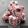 Blood Spatter Dice Set (Hand Painted) by DNDDICE.COM