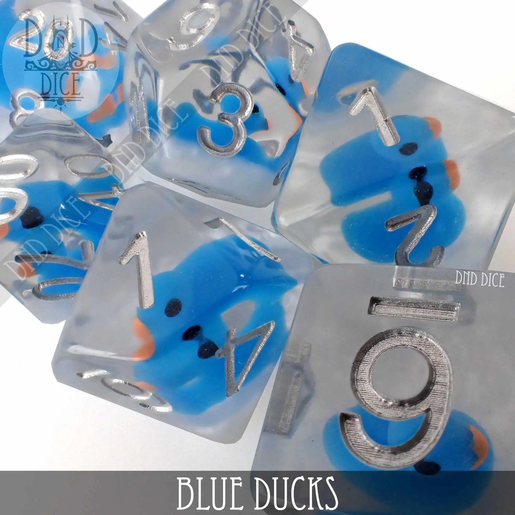 Blue Ducks Dice Set by DNDDICE.COM