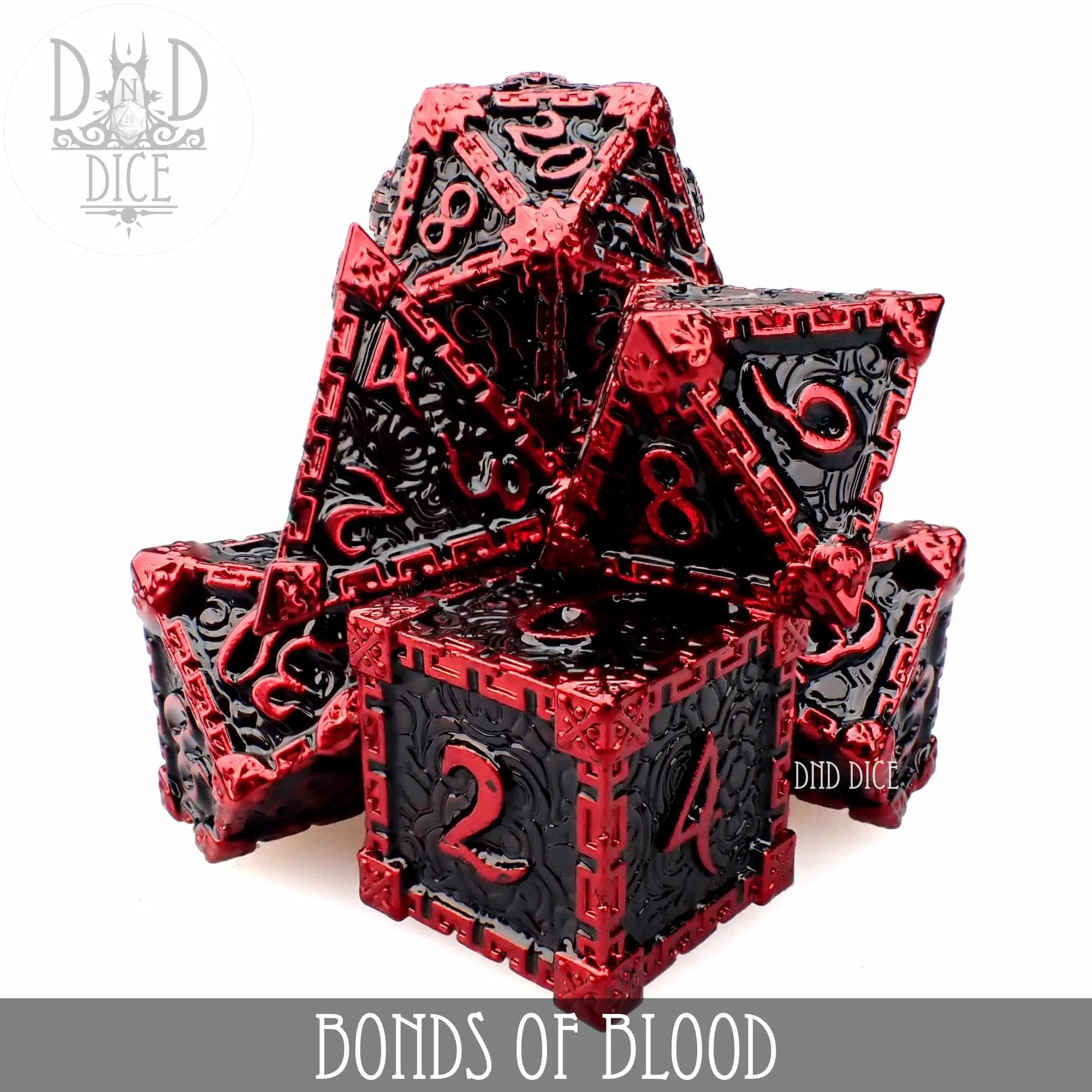 Bonds of Blood Metal Dice Set by DNDDICE.COM