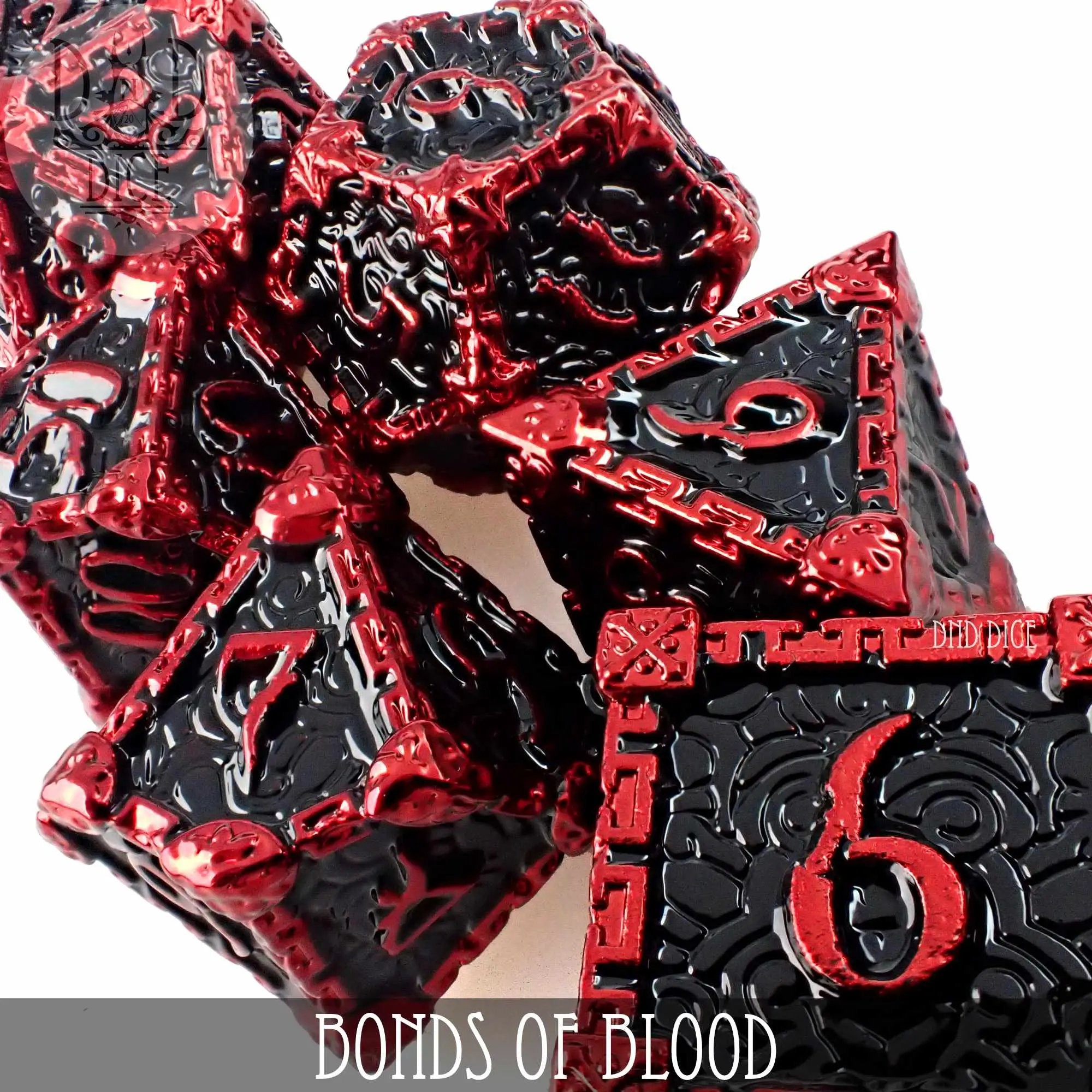 Bonds of Blood Metal Dice Set by DNDDICE.COM
