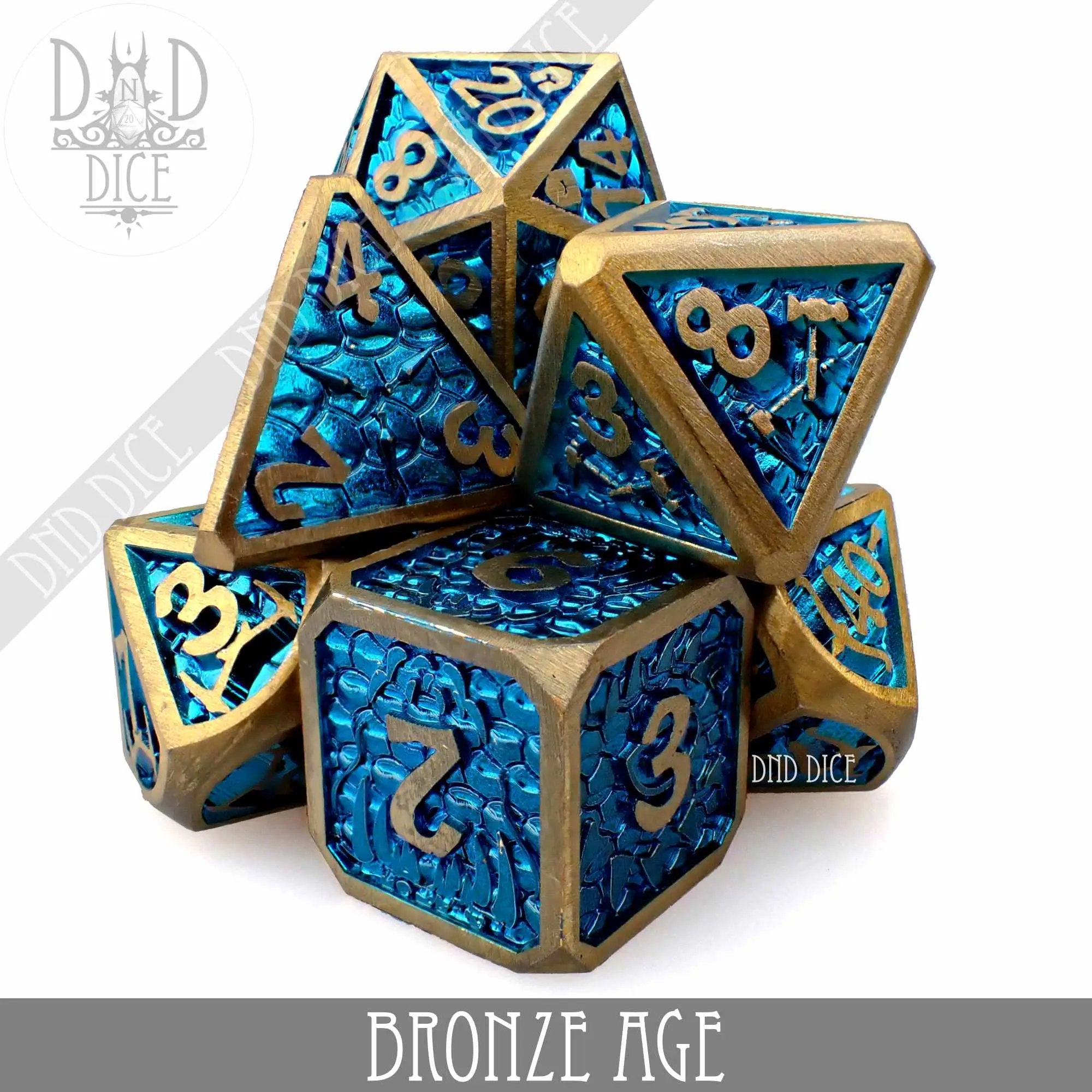 Bronze Age Metal Dice Set by DNDDICE.COM