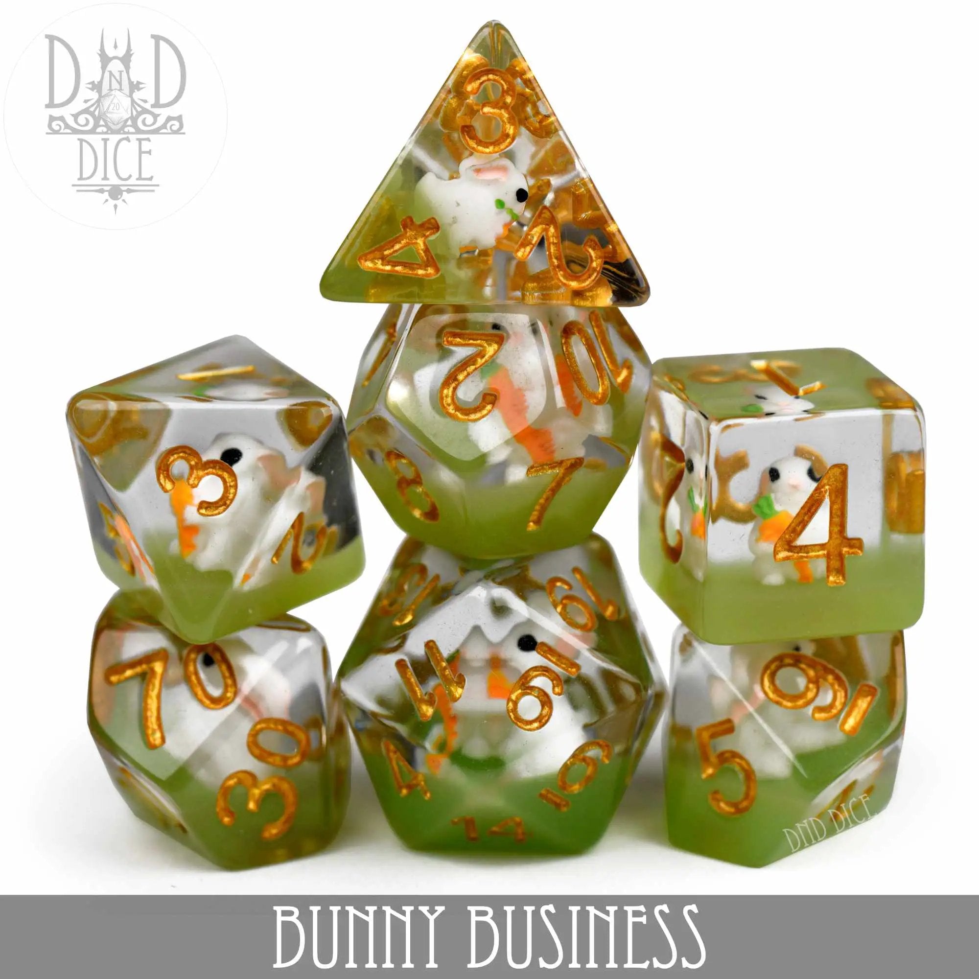 Bunny Business Dice Set by DNDDICE.COM